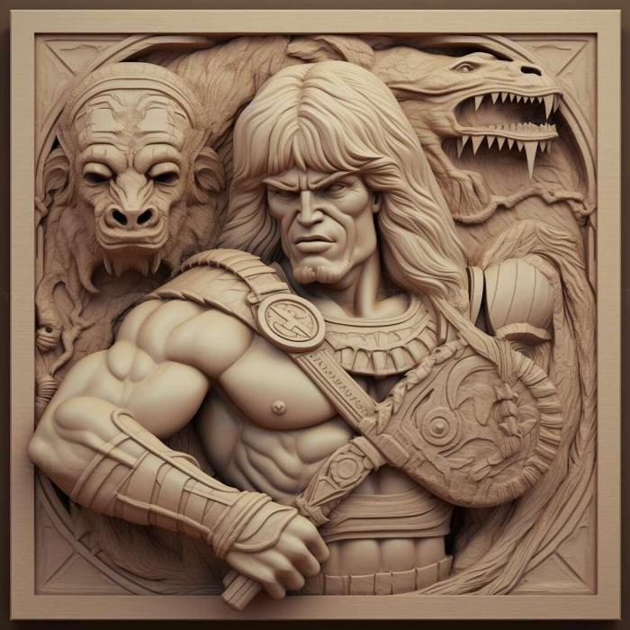 Characters (HE MAN 80s Tribute 1, HERO_785) 3D models for cnc